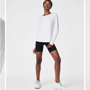 SPANX Butter Wrap Back Long-Sleeve White Tee Women’s Size XS